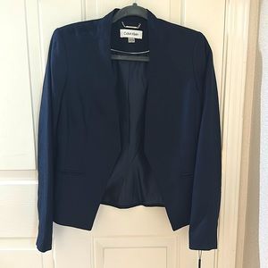 Calvin Klein navy blue linen blazer, new with tags, size 4